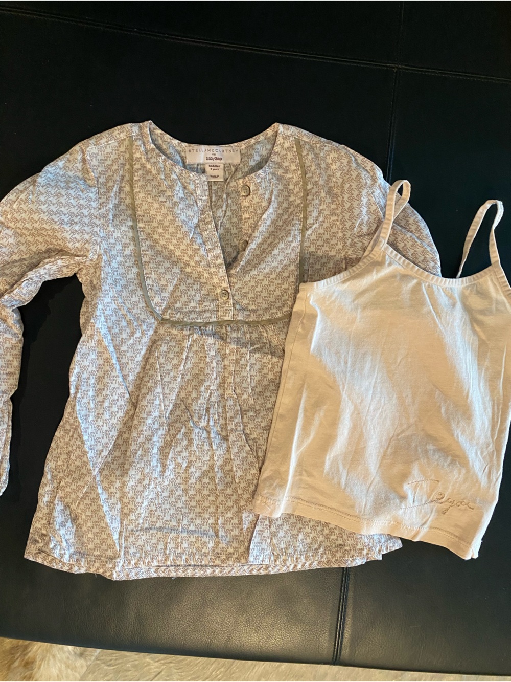 Stella McCartney for babyGap iconic ‘I love you’ peasant blouse and tank, sz 4